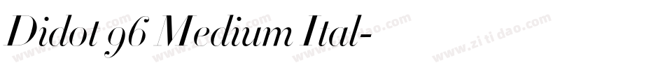 Didot 96 Medium Ital字体转换